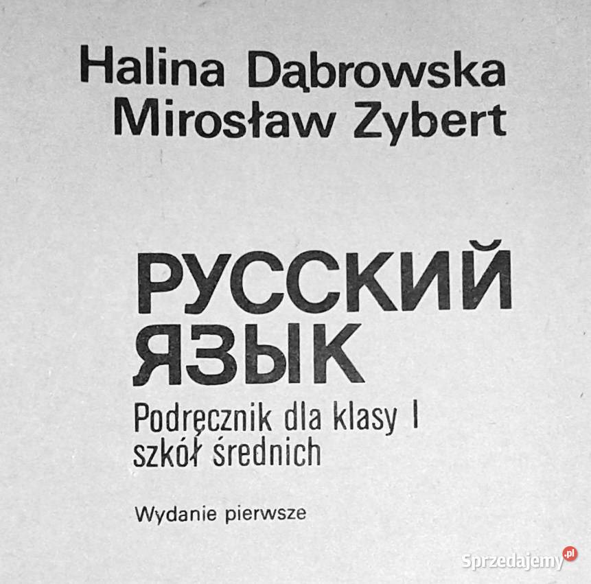 Ruski jazyk kl 1 Język rosyjski Halina Dąbrowska Pozostałe lubelskie Chełm sprzedam