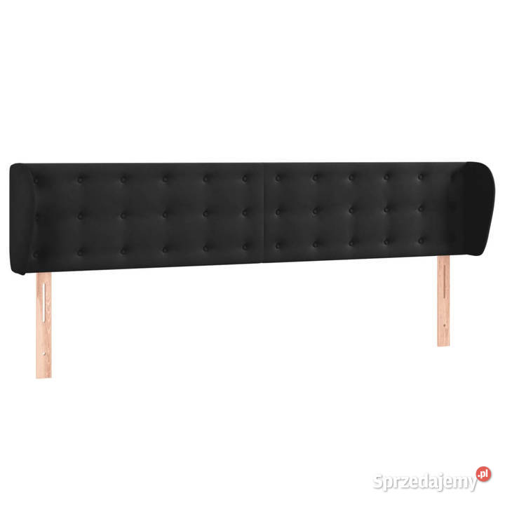 Zagłówek uszak czarny 203x23x7888 aksamitny Warszawa
