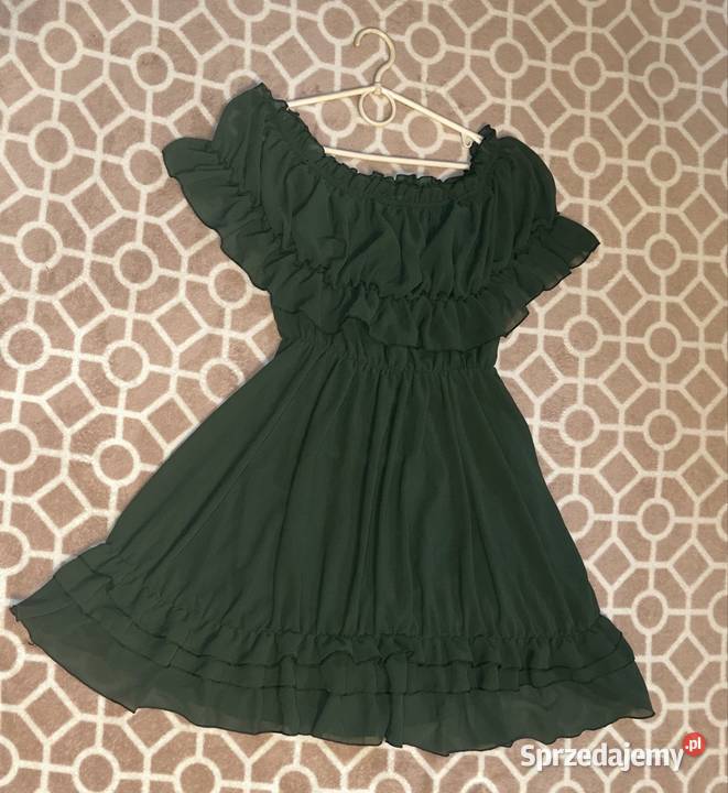 Sukienka hiszpanka butelkowa zieleń Grudziądz sprzedam