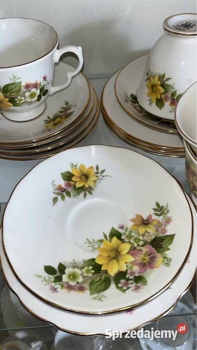 Filiżanka z talerzykiem Royal Kent Staffordshire Porcelana i szkło Gdańsk