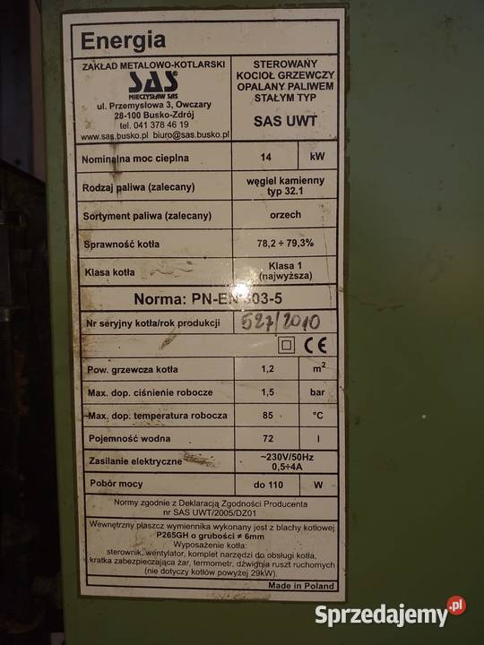 Piec SAS UWT 14kW Sycyna Północna