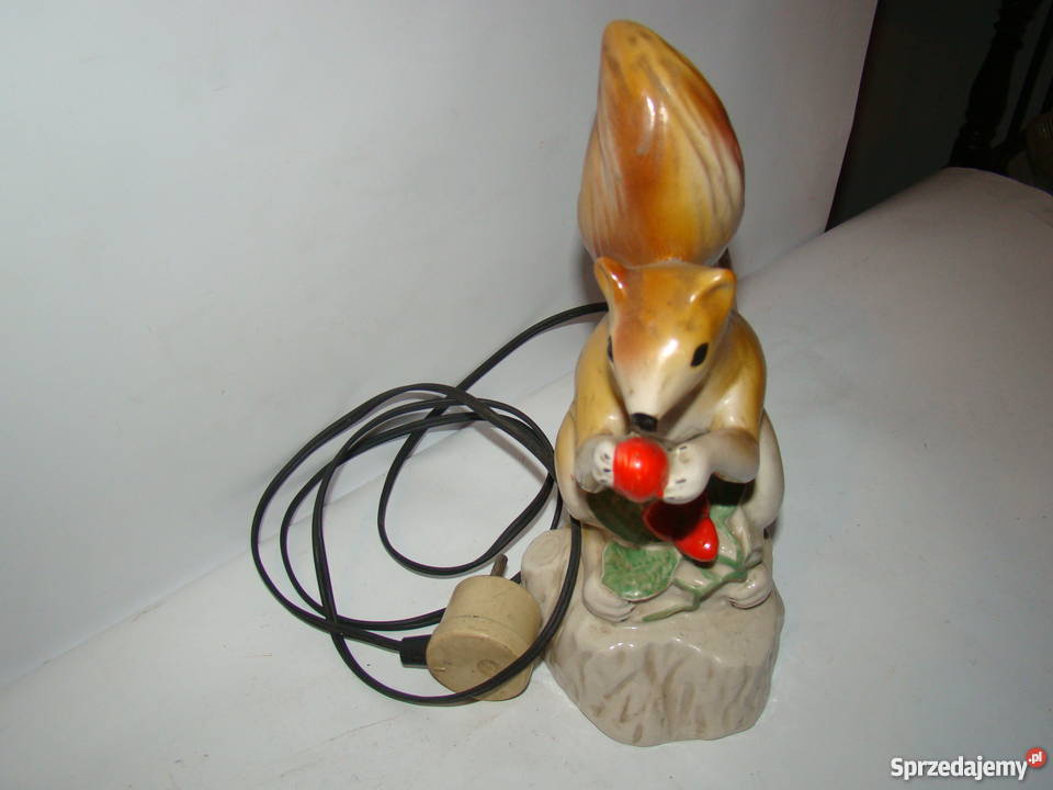 Lampka porcelanowa wiewiórka Steatyt Katowice śląskie Bielsko-Biała
