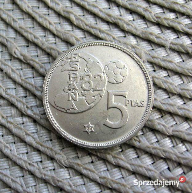 Hiszpania 5 Ptas 1980r W gwiazdce 80 Kalisz