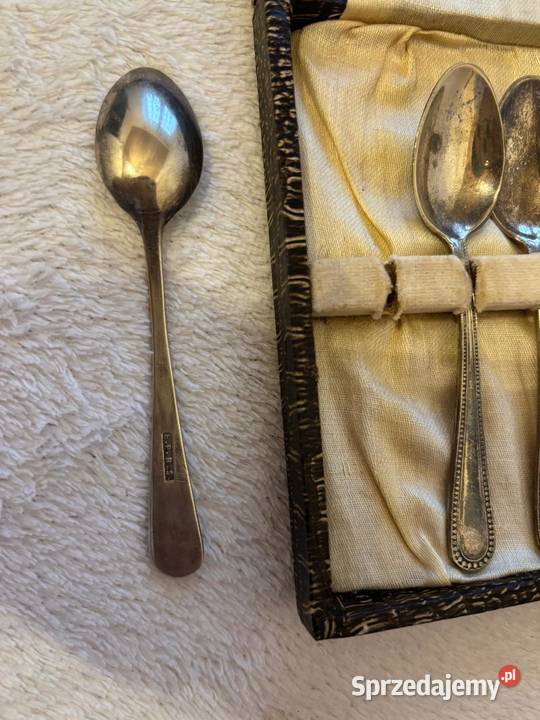 Zestaw 6 antycznych łyżeczek w oryginalnym Stegna