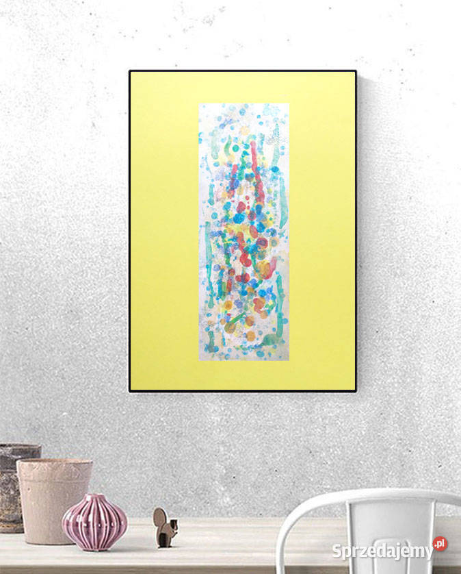 pastelowa grafika sypialnia złoty obraz Kielce