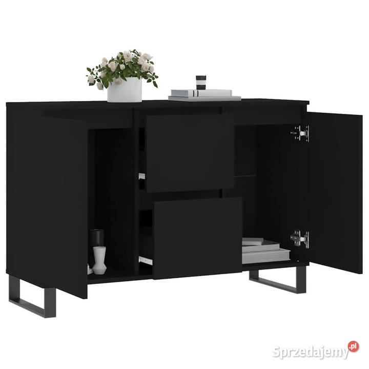 Szafka czarna 104x35x70 materiał drewnopochodny Warszawa sprzedam