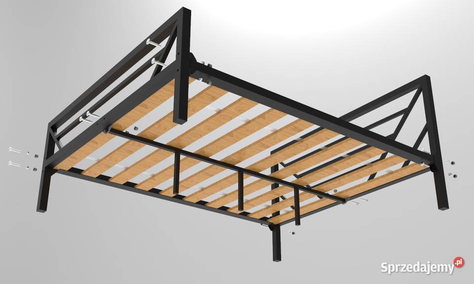 Stelaż łóżka łóżko metalowe sztywne producent 170cm Jeżowe