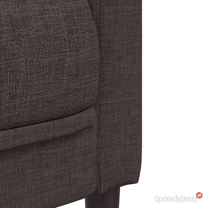 Sofa 2osobowa ciemnobrązowa tapicerowana tkaniną Warszawa