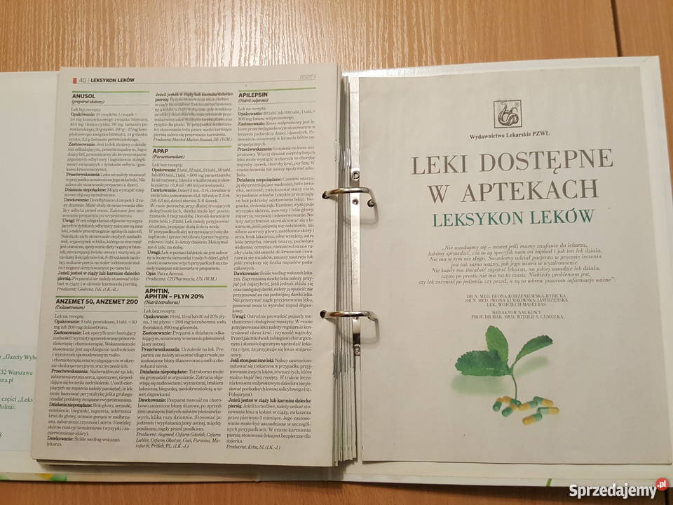 LEKSYKON LEKÓW Wydawnictwo PZWL Złotniki