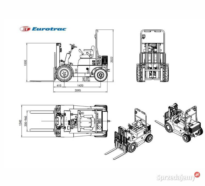 Nowy wózek widłowy Eurotrac Agri10 KUBOTA Raty