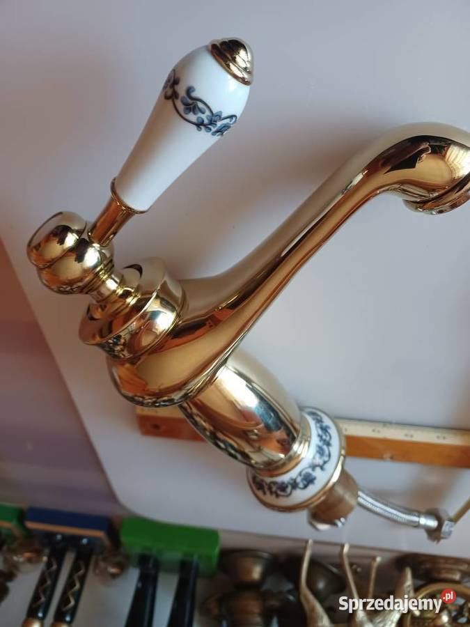 Bateria umywalkowa Mosiądz ceramika Poznań
