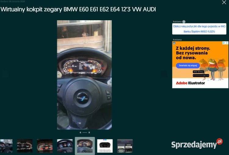 Wirtualny kokpit zegary BMW E60 E61 E62 E64 123 Ożarowice