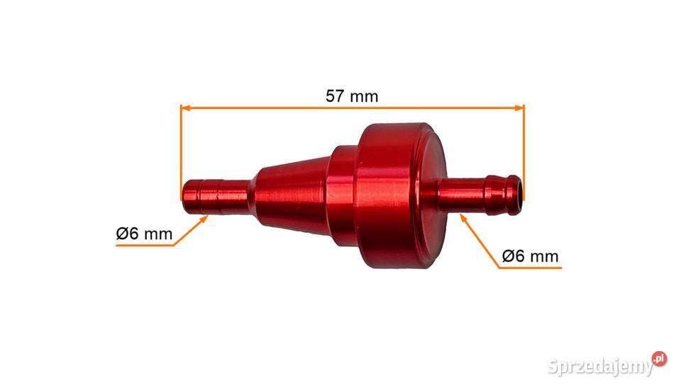 FILTR PALIWA POCKET BIKE TUNING CZERWONY 6mm
