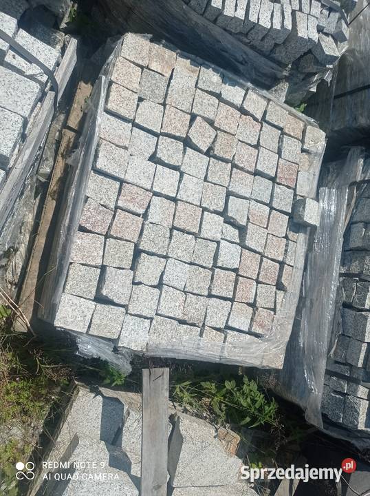 Kostka granitowa z płyt 10x10z8 Ruda Strzegom