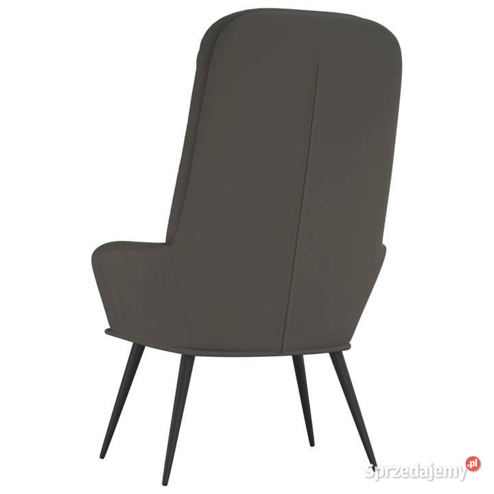 Fotel ciemnoszary obity aksamitem WM341195 mazowieckie Warszawa