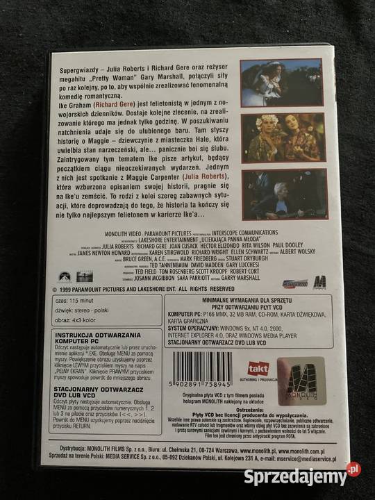 Uciekajaca Panna Mlodafilm VCD2 plyty Lublin