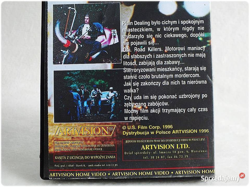 Kaseta VHS Road Killers Droga Śmierci Film na sprzedam