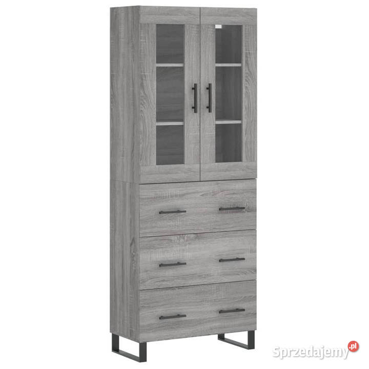 Witrynka szary dąb sonoma 695x34x180 materiał