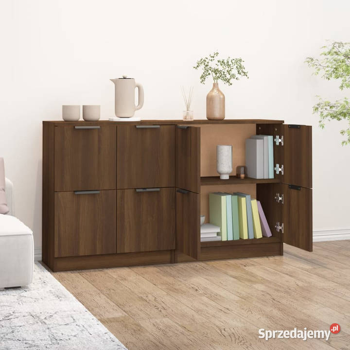 Komody 2 brązowy dąb 60x30x70 materiał