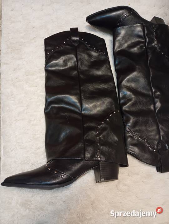 41 czarne zdobione Kozaki kowbojki wieczorowe Kraków