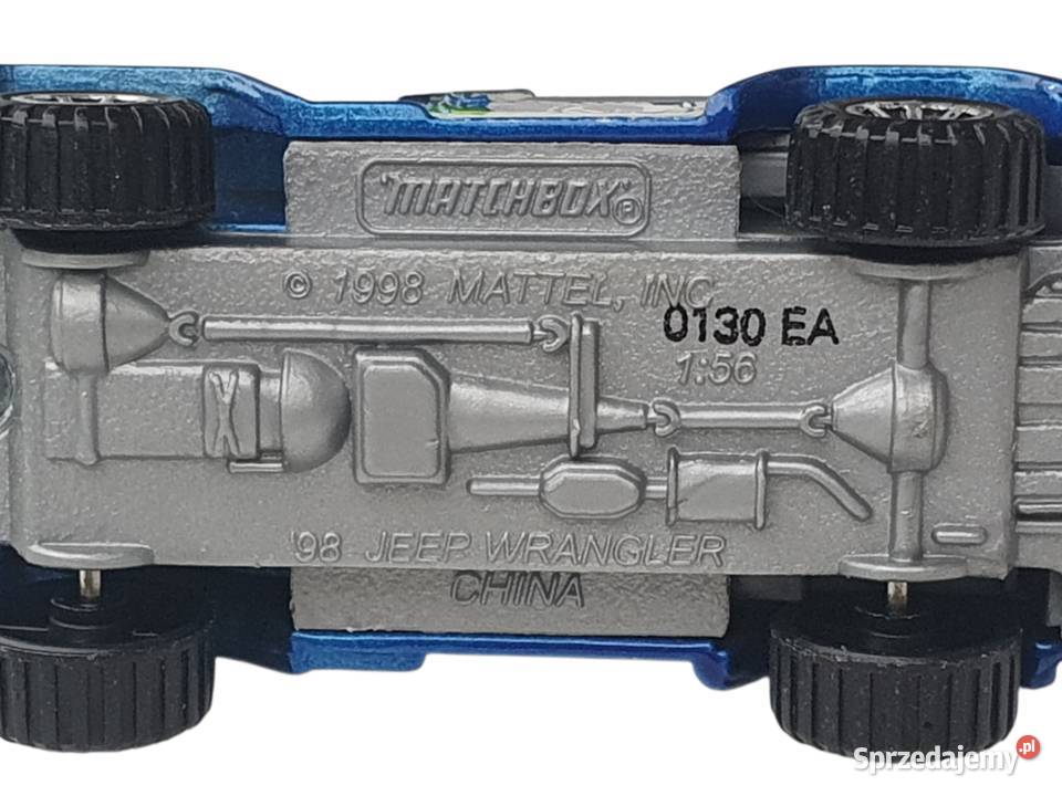 Stary model Jeep Wrangler Matchbox 1998 skala