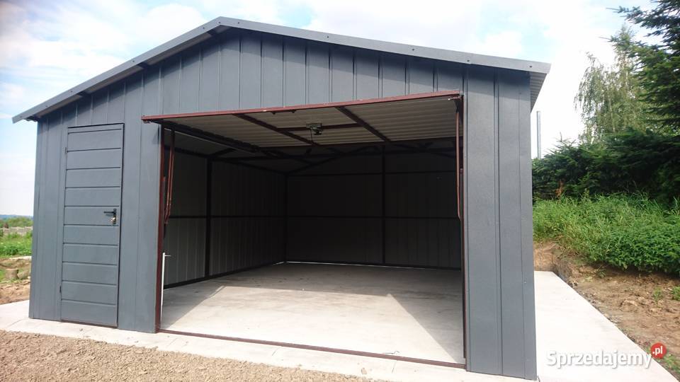 GRAFITOWY Garaż Blaszany 6x5 Blaszak Wiata Żywiec