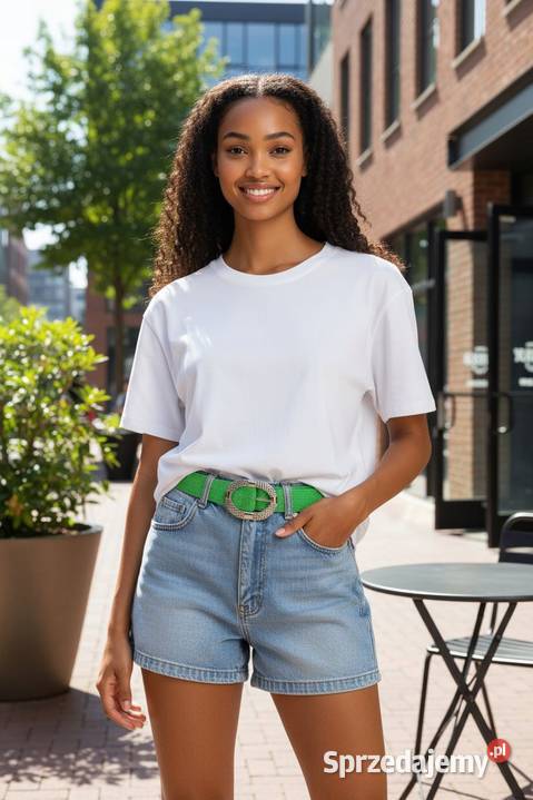 Pasek DamskiGUMA OZDOBNA BIŻUTERIA cekiny Wieluń