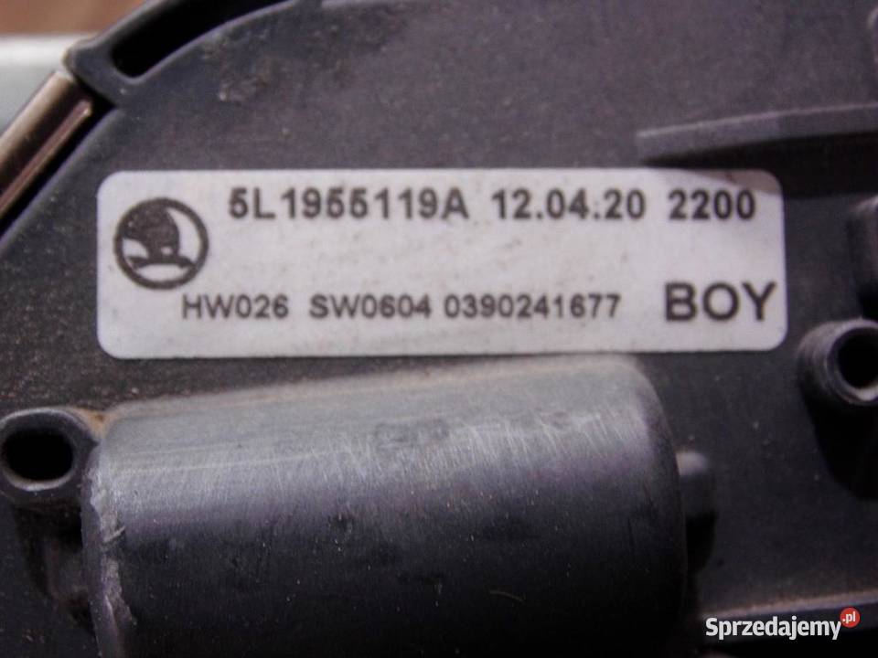 Mechanizm silnik wycieraczek przód Skoda Yeti 20 Biała Nyska