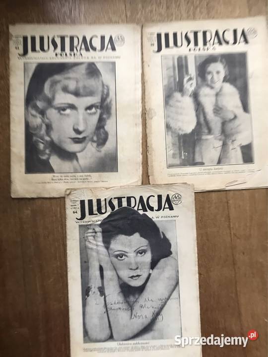 Trzy numery pisma Jlustracja Polska lata 30te Antykwariat Warszawa