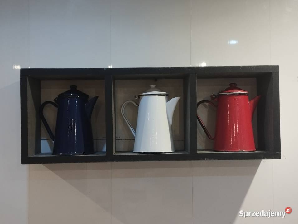 Stare unikatowe zestawy dzbanków emaliowanych