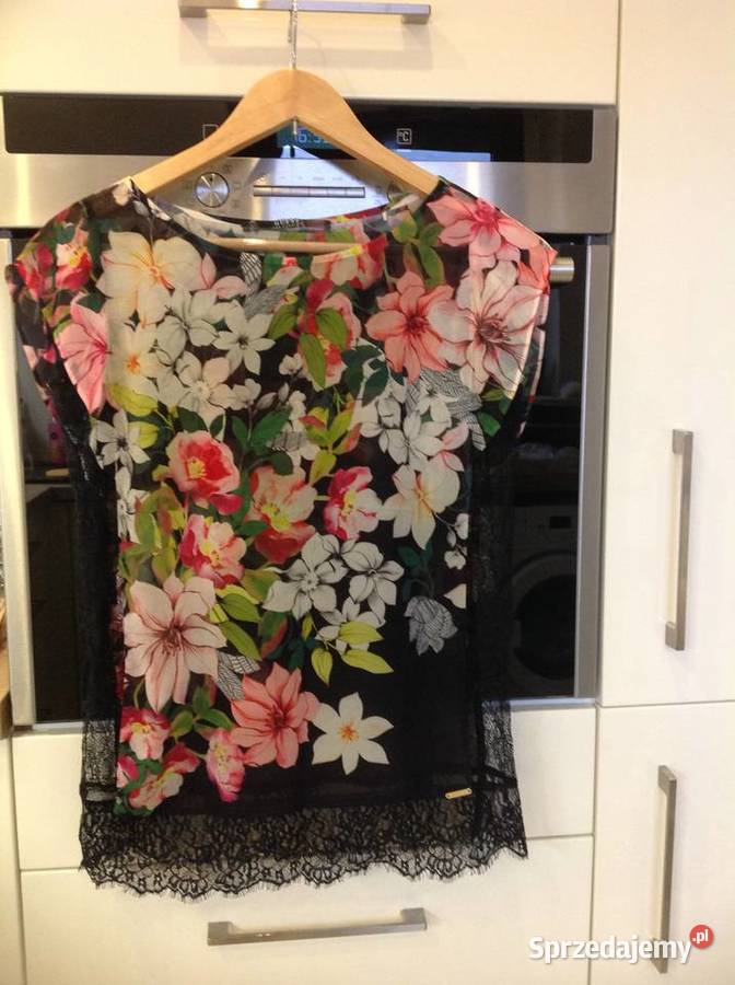 Bluzka Mgiełka damska GUESS S j Nowa Kwiaty Nowa Sól