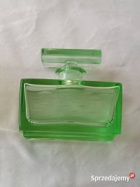 Komplet toaletowy 2 perfumerii z zielonego szkła Pozostałe Jastrzębie-Zdrój