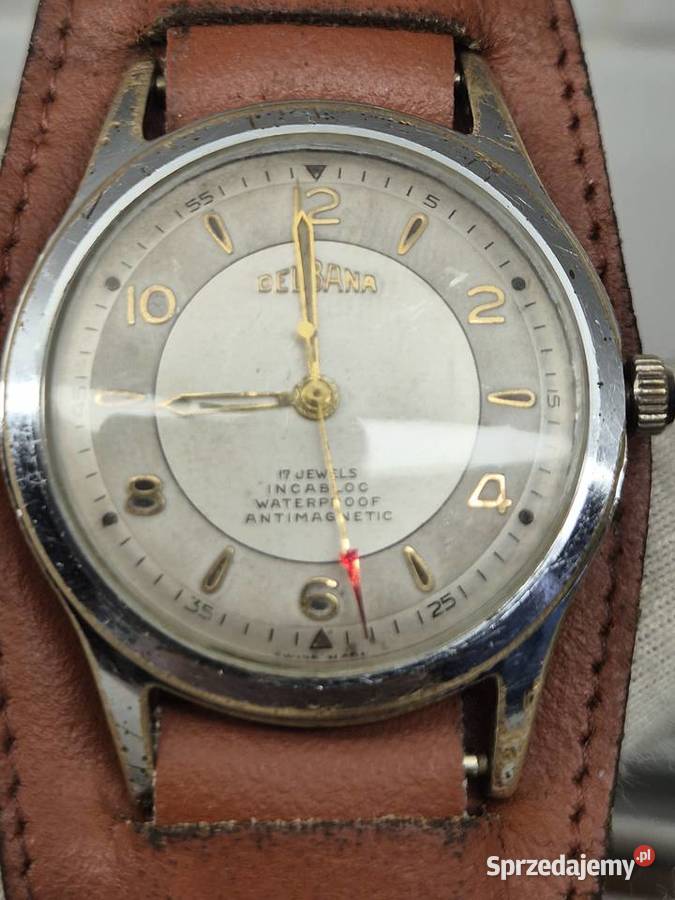 Klasyk szwajcarska DELBANA Vintage lata 50te XXw śląskie Chorzów