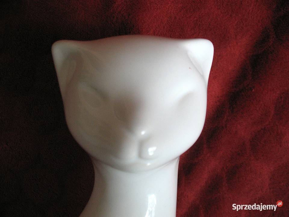 Kot duża figurka porcelana 48 i 41 sprzedam
