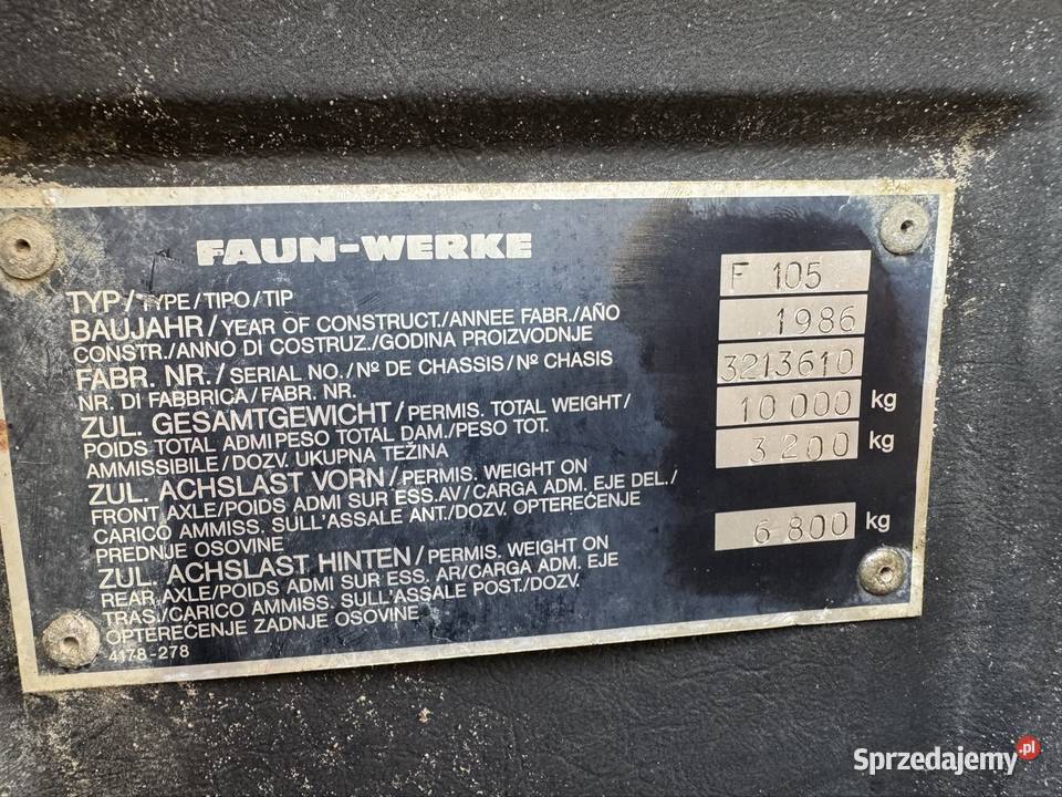 Równiarka Faun F105 6x4 Chojnów