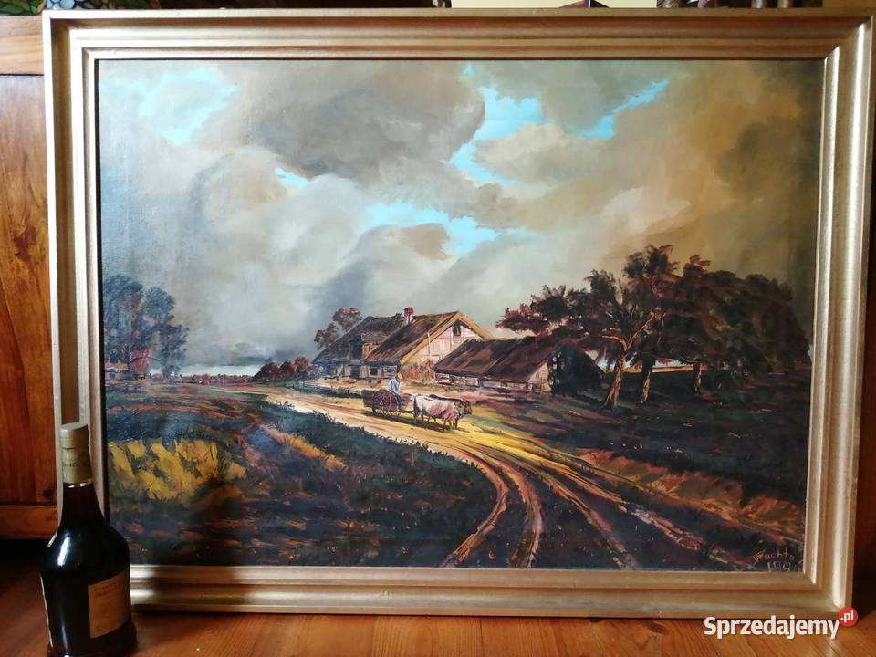 Obraz olejny Przed burzą na wsi Łódź sprzedam