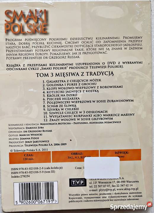 SMAKI POLSKIE MIĘSIWA Z TRADYCJĄ DVDKSIĄŻKA Filmy Kalisz sprzedam