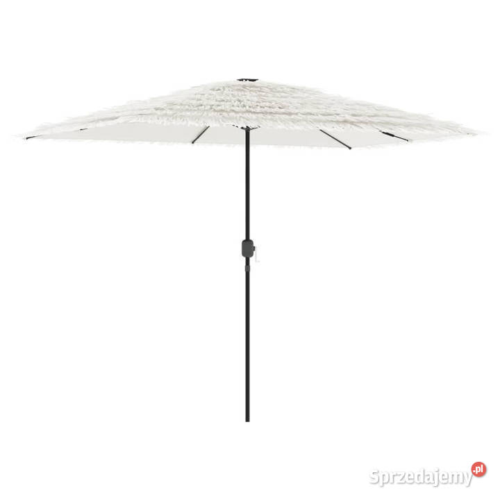Parasol ogrodowy na stalowym słupku biały Warszawa sprzedam