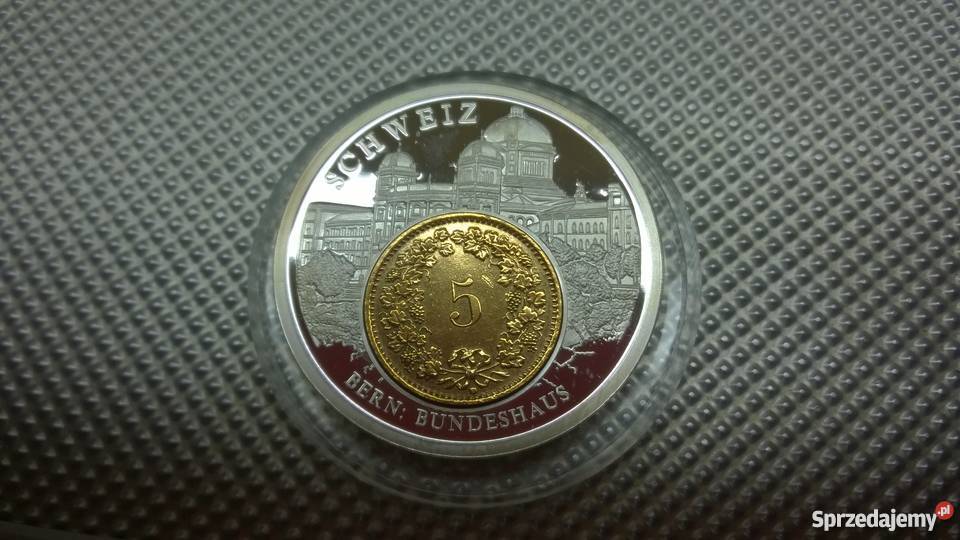 Moneta wkładkowa Szwajcaria 5 centów Antyki, Sztuka, Kolekcje Warszawa