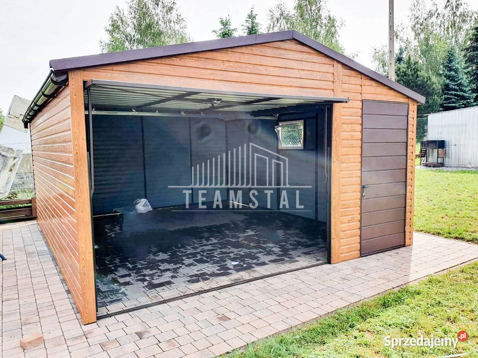 GARAŻ BLASZANY 45m x 6m dwuspad blachodachówka sprzedam