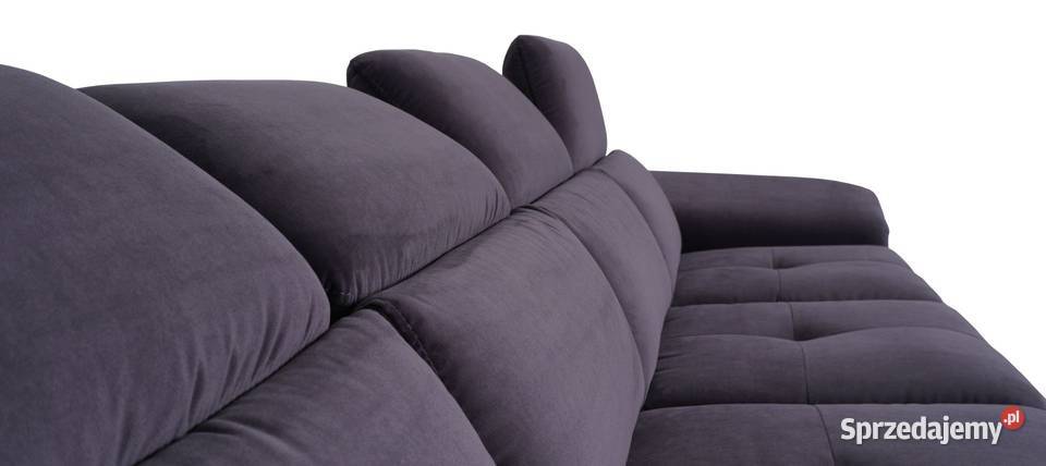 Kanapa z leżanką Regulowane Zagłówki Bok Tkanina