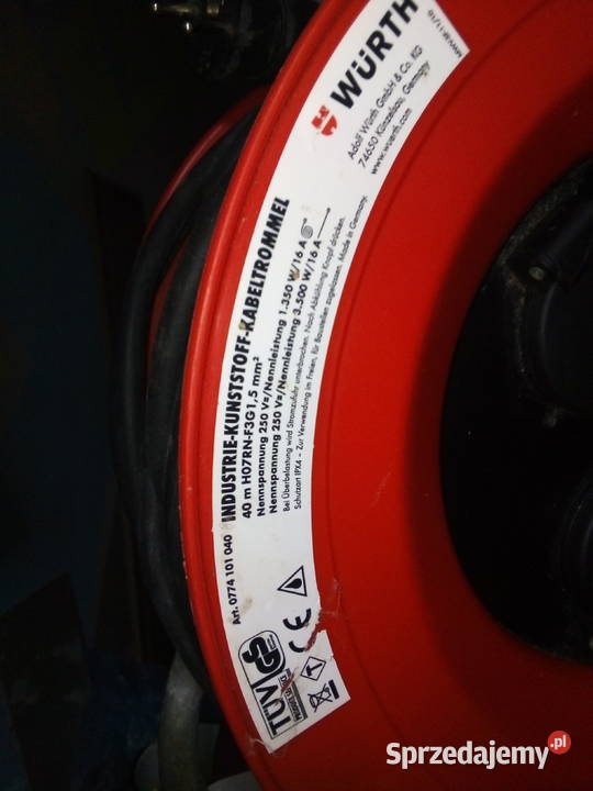 Kabel Przedłużacz Bębnowy 40 metrów firmy WURTH Wrocław