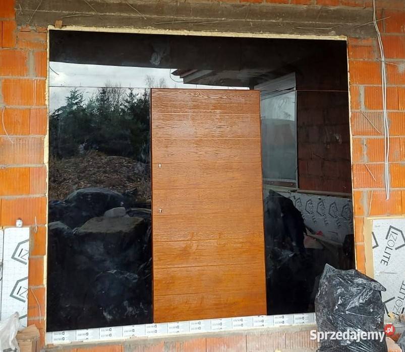 Drzwi Zewnętrzne Wejściowe Drewniane CZERŃ Bielsk Podlaski