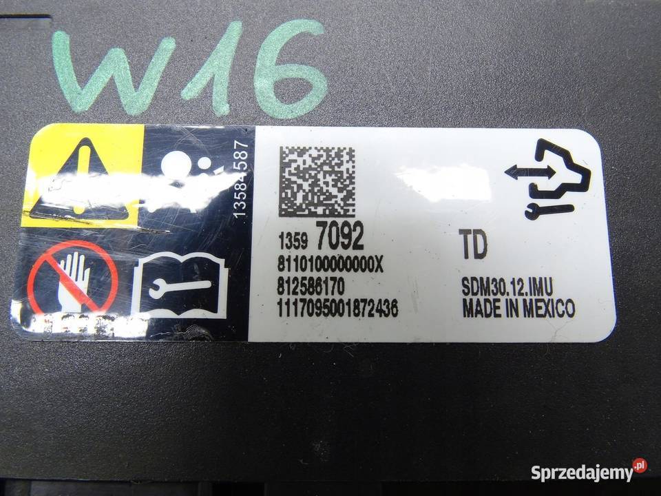 MODUŁ STEROWNIK SENSOR AIRBAG OPEL INSIGNIA A sprzedam