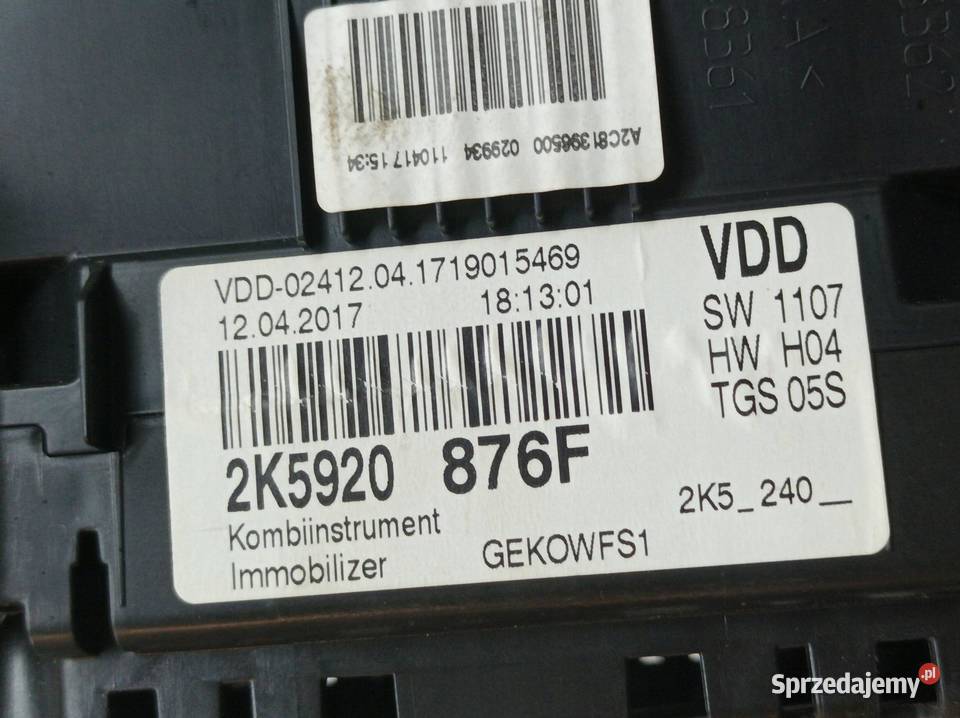 LICZNIK 2K5920876F 20 D VW Volkswagen Caddy III świętokrzyskie sprzedam