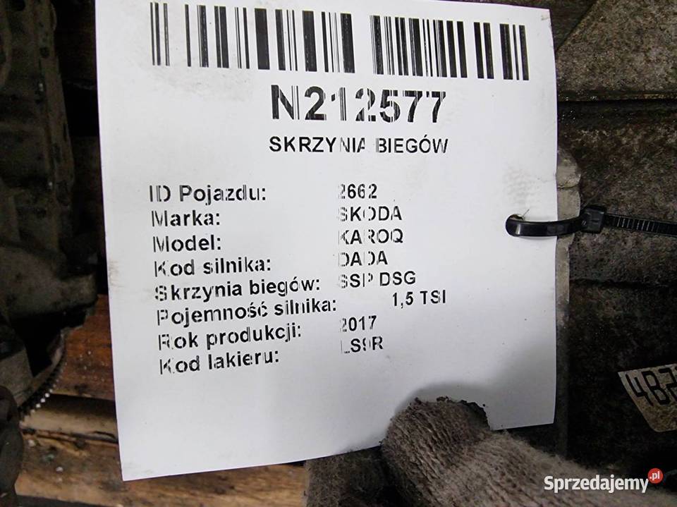 SKRZYNIA BIEGÓW SKODA KAROQ SSP DSG Lipno