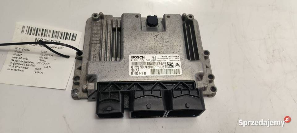 KOMPUTER SILNIKA ECU PEUGEOT 308 CC 9666104380 kujawsko-pomorskie Lipno