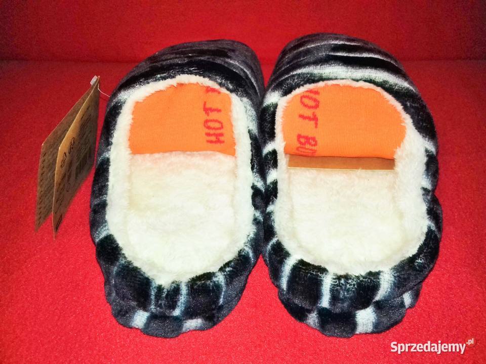 Modne miękkie kapcie tiger print inna mazowieckie