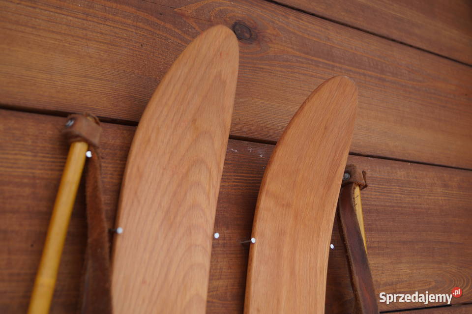 Stare narty dziecięce 90 kijki Pruchnik