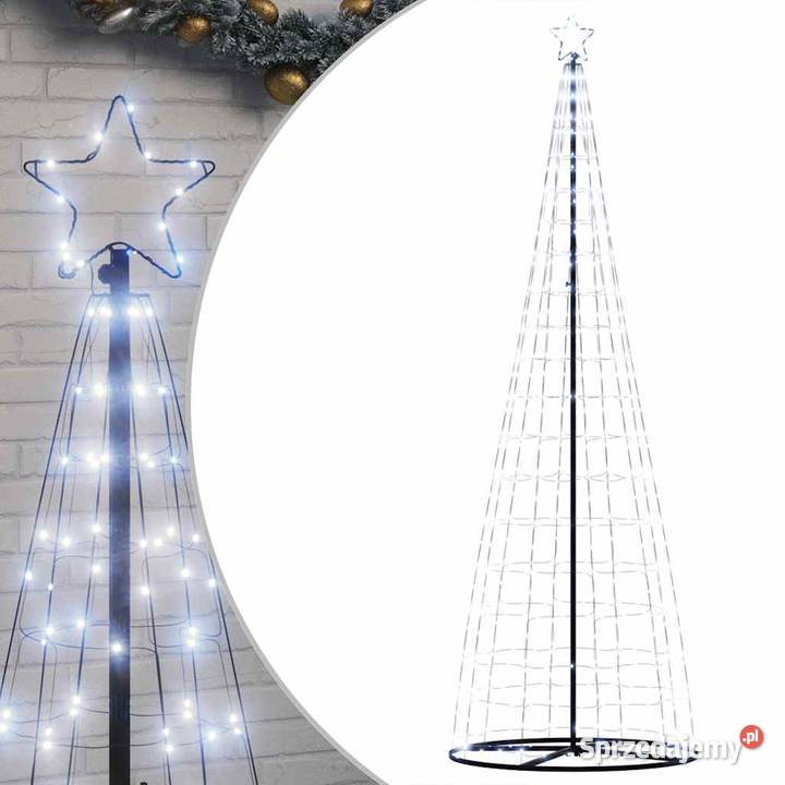 vidaXL Choinka LED 550 LED Zimna biel 304